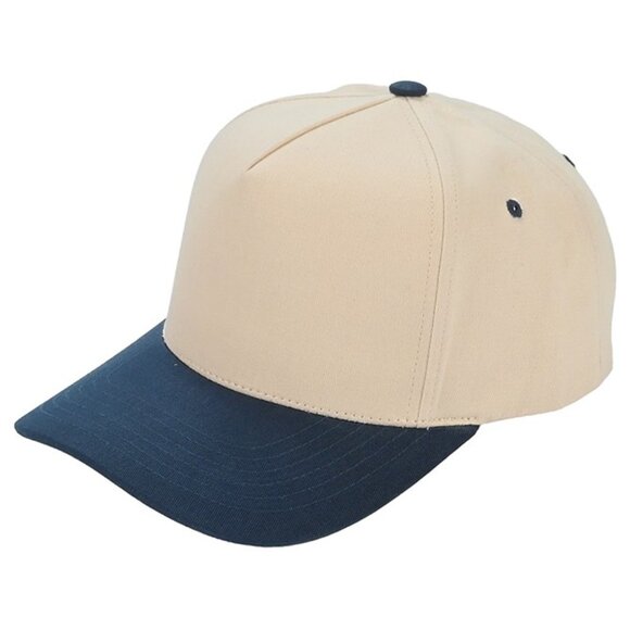 Two Tone Canvas Trucker Hat Baseball Cap - Picture 2 of 16